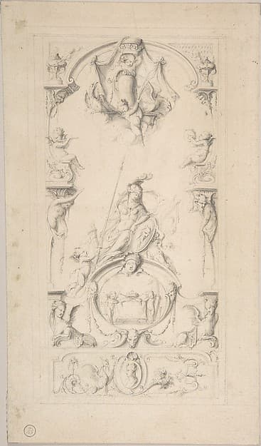Study for an Ornamental Panel, by Jean Bernard Toro