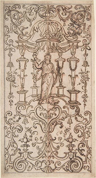 Panel of Ornament, by Anonymous, French, 17th century