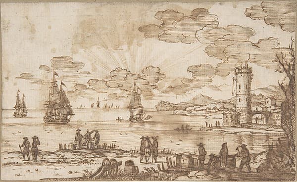 Coast Scene, by Anonymous, French, 17th century