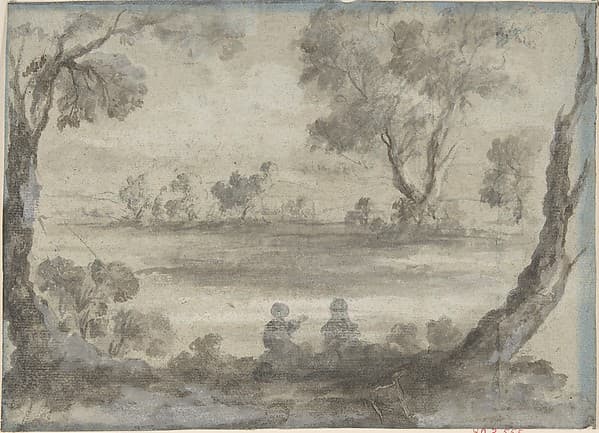River Scene, by Anonymous, French, 17th century