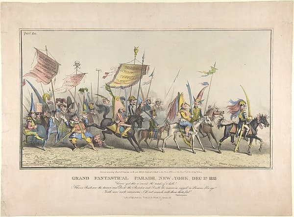 Grand Fantastical Parade, New-York, December 2, 1833, by David Claypoole Johnston