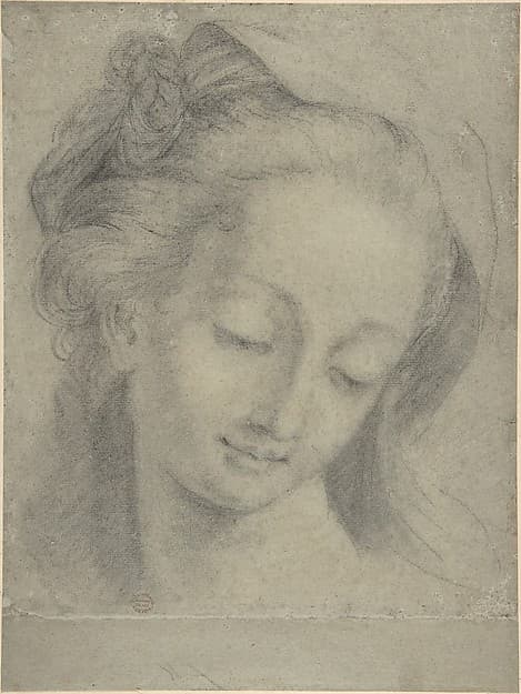 Head of a Woman, by Anonymous, French, 17th century