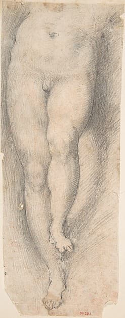 Study for Lower Part of Torso and Legs of a Young Boy, by Pomarancio (Cristoforo Roncalli)