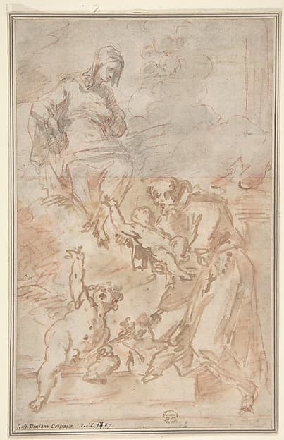 The Virgin Entrusting the Christ Child to Saint Francis of Assisi, by Gaspare Diziani