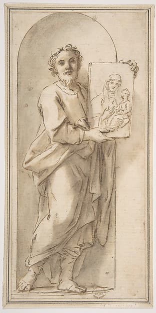 Saint Luke Holding a Painting of the Virgin and Child, by Marcantonio Franceschini