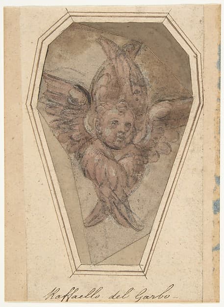 A Seraph (Cartoon for an Embroidery), by Raffaellino del Garbo (also known as Raffaelle de' Capponi and Raffaelle de' Carli)