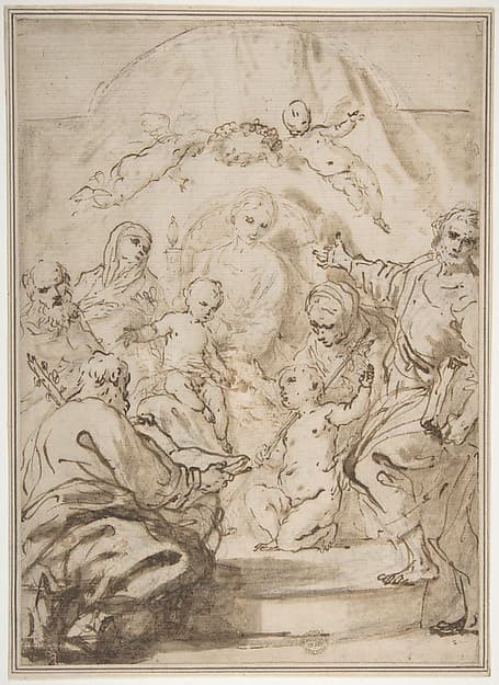 The Virgin and Child Enthroned with Attendant Saints, by Antonio Gionima