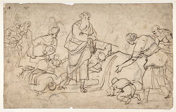Moses Striking the Rock, by Luca Giordano