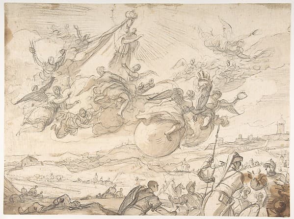 The Virgin Intervening during a Siege of Madrid, by Luca Giordano