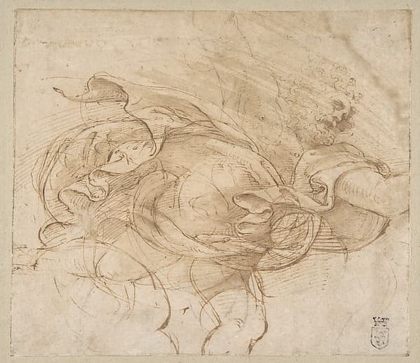 Jupiter Hurling a Thunderbolt, by Giulio Romano