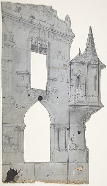 Design for a Stage Set at the Opéra, Paris, by Eugène Cicéri