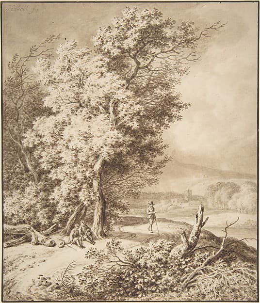 Landscape with Wayfarers, by Ferdinand Kobell