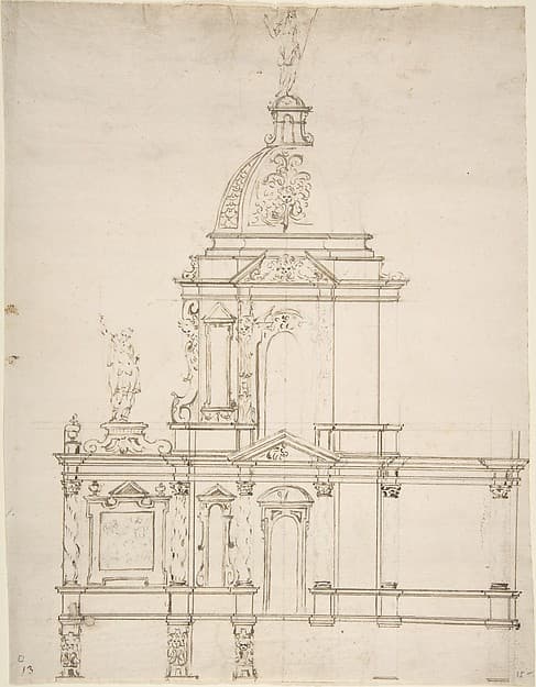 Design for Altar Tabernacle, by Anonymous, French, 17th century