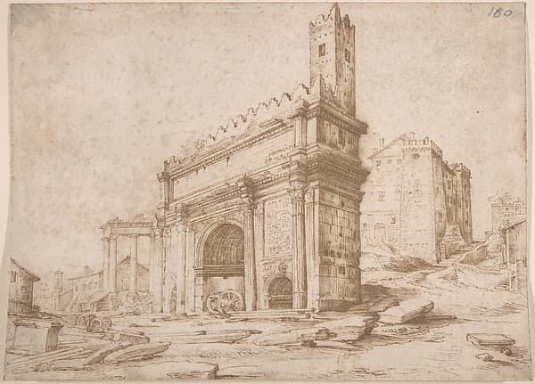 The Arch of Septimius Severus Seen from the East, by Jan Brueghel the Elder