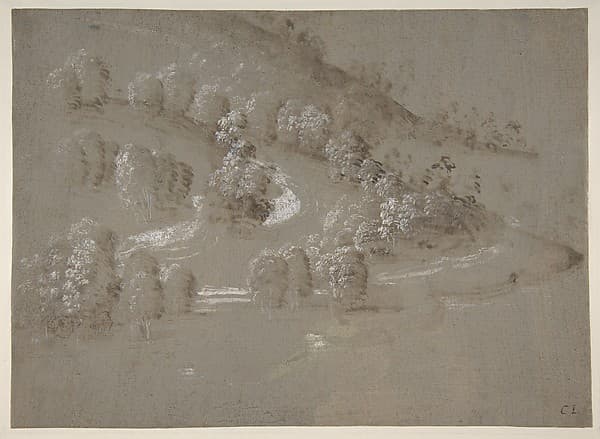 Landscape (recto); Landscape (verso), by Perugino (Pietro di Cristoforo Vannucci)