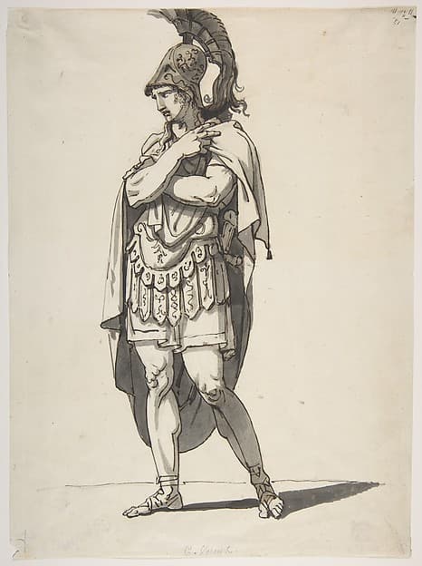 Standing Warrior, by Bartolomeo Pinelli