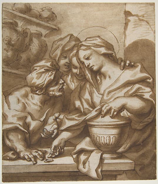 Mary Magdalen Buying Ointment, by Paolo Gerolamo Piola