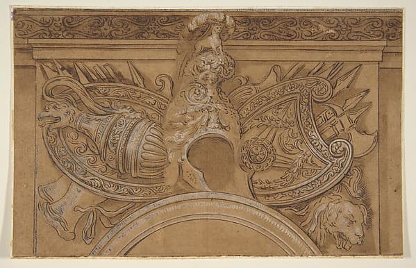 Armorial Trophy, by Polidoro da Caravaggio