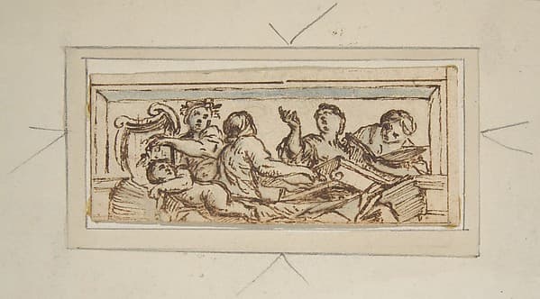 Five Music-Making Figures, by Giovanni Francesco Romanelli