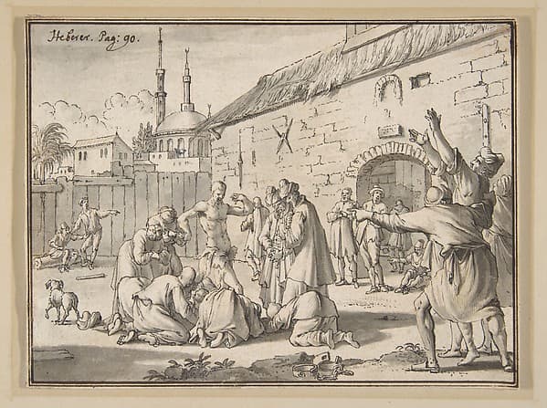 An Islamic Prophet Appearing in the Courtyard of a Prison in Alexandria, by Jan Goeree