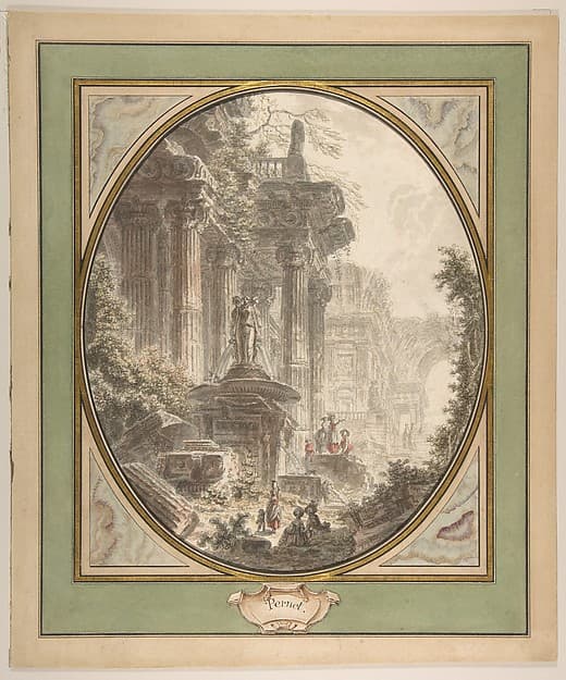 Architectural Capriccio, by Jean Henri Alexandre Pernet