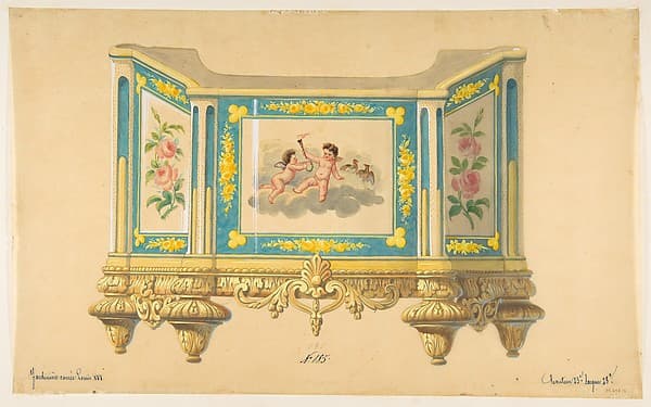 Design for a Jardiniere, by Anonymous, French, 19th century