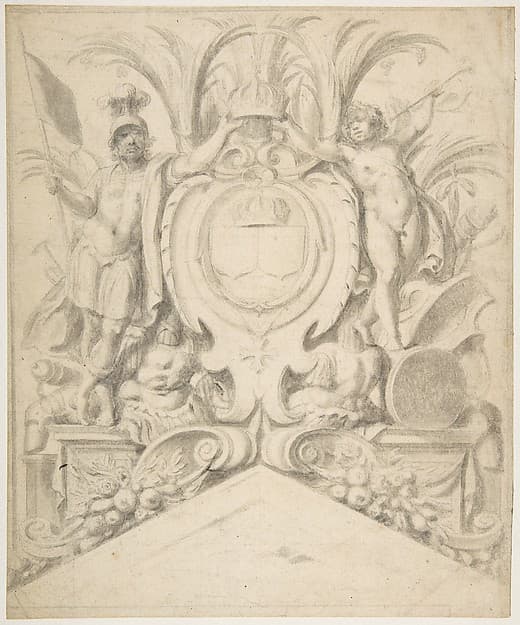 Design for an Overdoor, by Anonymous, French, 17th century