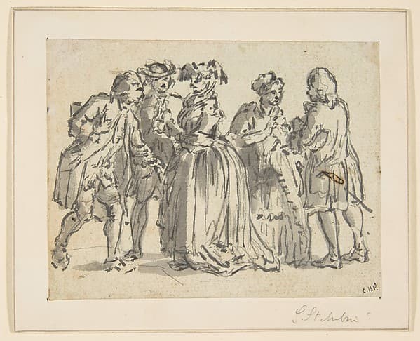 Figures, by Anonymous, French, 18th century