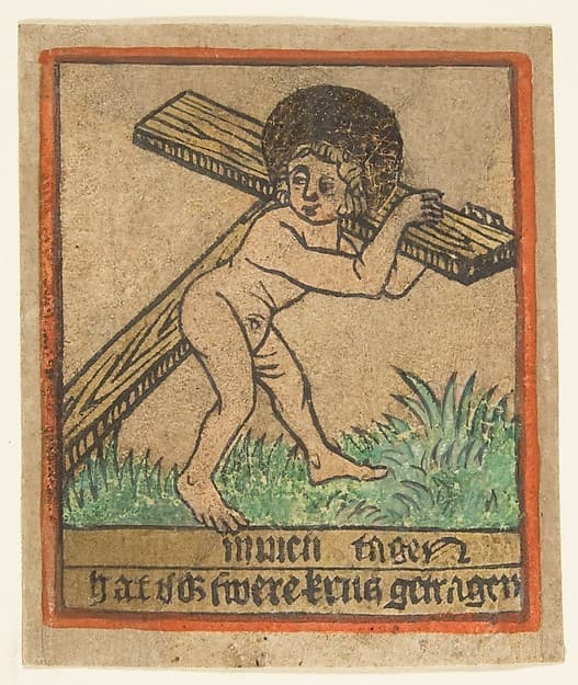 Christ Child Carrying the Cross, by Anonymous, German, Upper Rhine, 15th century