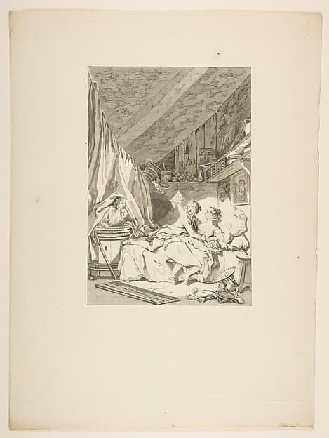 Le Savetier, from "Contes et nouvelles en vers par Jean de La Fontaine. A Paris, de l'imprimerie de P. Didot, l'an III de la République, 1795", by Jean Dambrun
