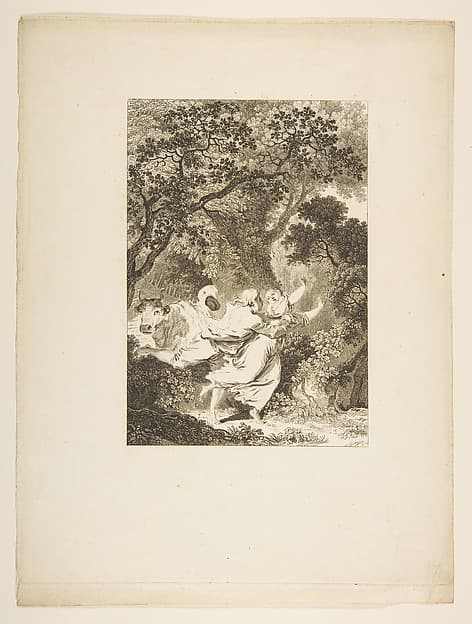 La Clochette, from "Contes et nouvelles en vers par Jean de La Fontaine. A Paris, de l'imprimerie de P. Didot, l'an III de la République, 1795", by Jean Dambrun