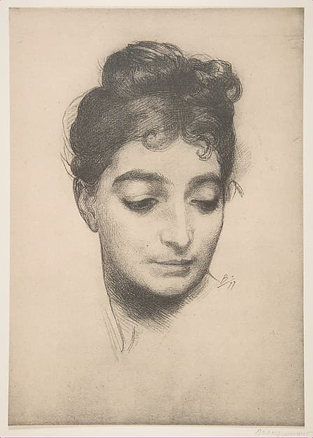 Woman's Head, from "L'Estampe Moderne", by Félix Bracquemond