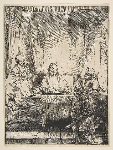 The Supper at Emmaus, by Rembrandt (Rembrandt van Rijn)