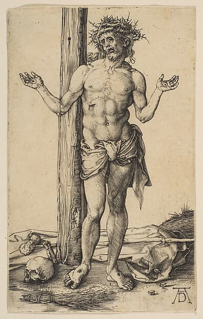 Man of Sorrows with Arms Outstretched, by Albrecht Dürer