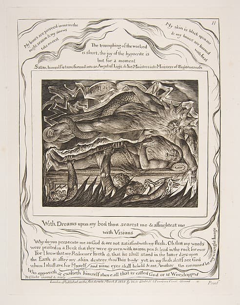 Job's Evil Dreams, by William Blake