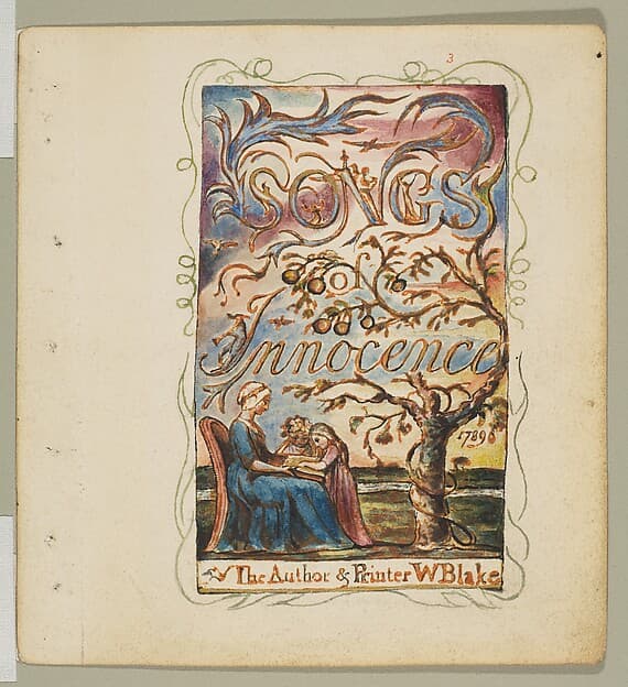 Songs of Innocence: Title Page, by William Blake