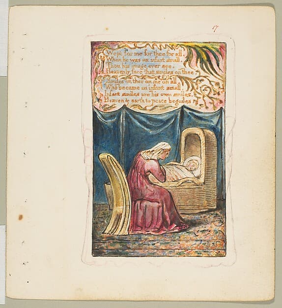 Songs of Innocence: A Cradle Song (second plate), by William Blake