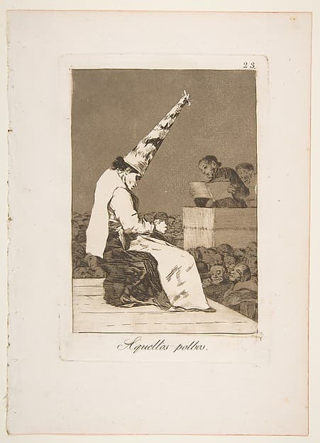 Plate 23 from "Los Caprichos": These specks of dust (Aquellos polbos), by Goya (Francisco de Goya y Lucientes)