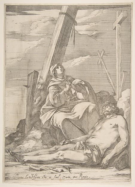 Christ and the Virgin at the Foot of the Cross, by Laurent de La Hyre