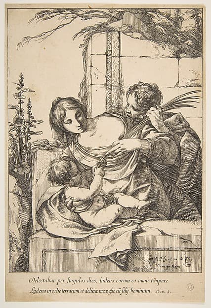 Holy Family with Palm, by Laurent de La Hyre