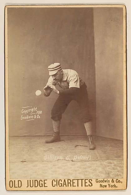 Barney Gilligan, Catcher, Detroit, from the series Old Judge Cigarettes, by Goodwin & Company
