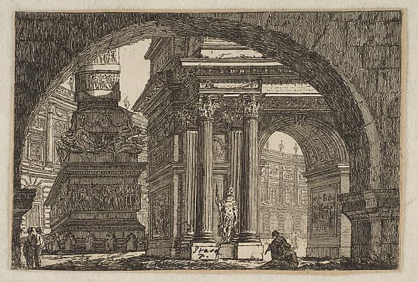 Figures in an Imaginary Architectural Interior, by Pierre Moreau