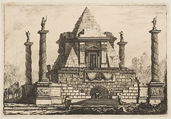 View of a Funerary Monument and Crypt, by Pierre Moreau