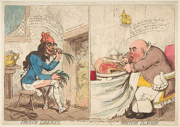 French Liberty – British Slavery, by James Gillray