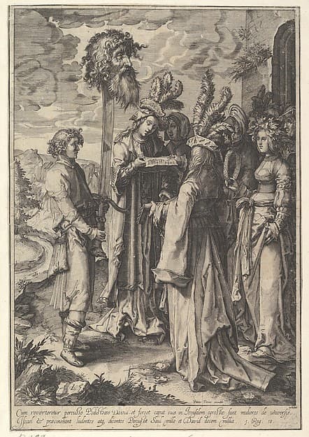 The Hymn of the Daughters of Israel and David (copy), by Jan (Pietersz.) Saenredam