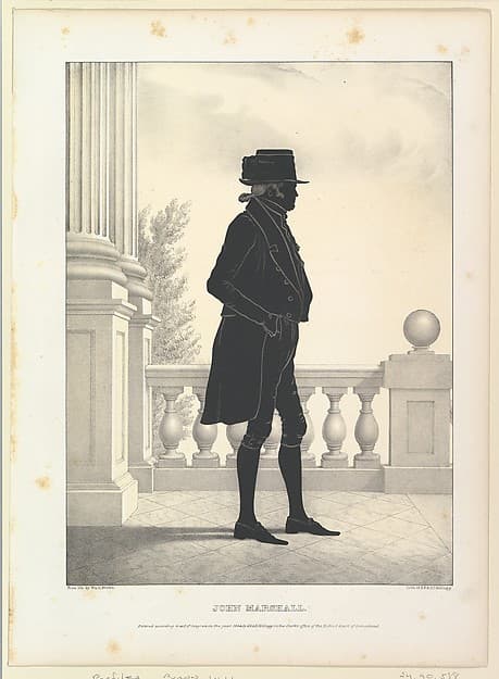 Silhouette Portrait of John Marshall, by William Henry Brown