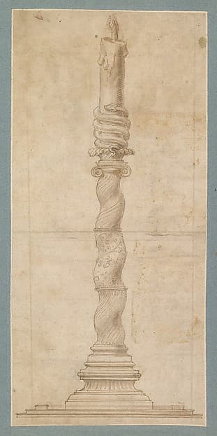 Design for a Candlestick, by Giulio Romano