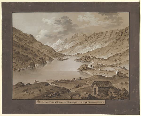 View of Oberalp Lake, by Franz Xaver Triner
