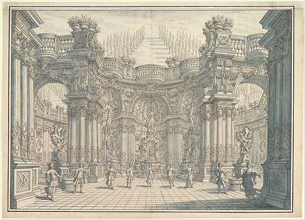 Stage Setting with Ballet, by Ferdinando Galli Bibiena