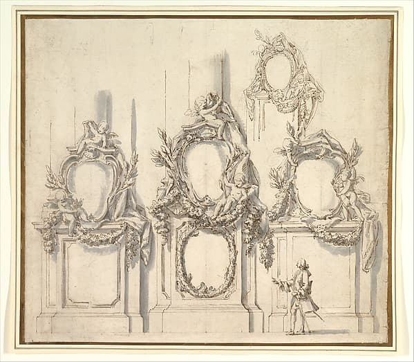 Design for Festival Decorations on the Bases of Piers, by Carlo Marchionni